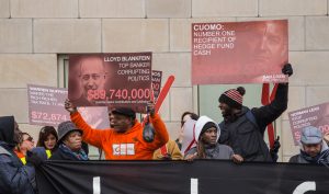 Protesters against the impact of wealth on American politics - New York City 2015